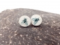 Preview: Fliege 3D Holz Scheiben Ohrstecker